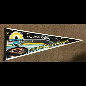 Vtg 1997 ALL STAR GAME - SAN JOSE SHARKS Pennant